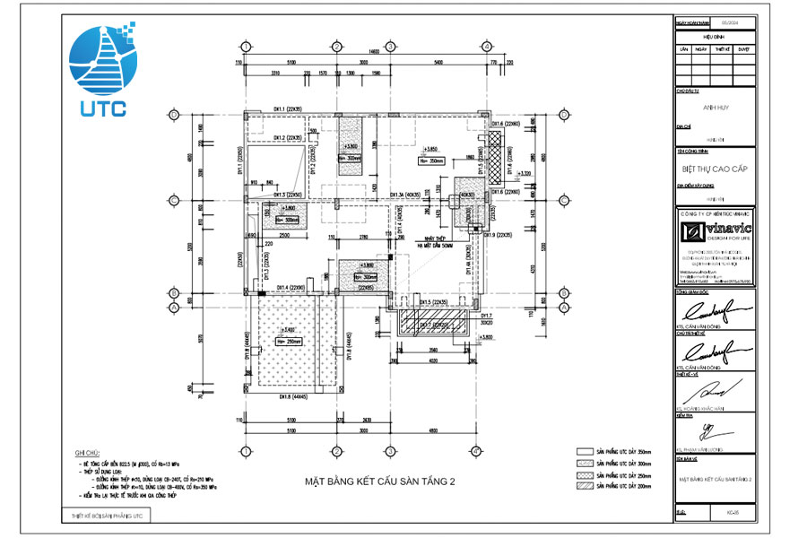 Bản vẽ mặt bằng kết cấu sàn